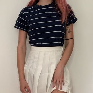 BLUE & WHITE STRIPED BRANDY MELVILLE T-SHIRT